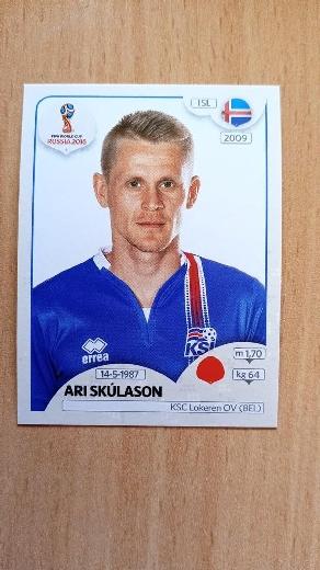 Autocollant 286 (Ari Skúlason) Panini FIFA World Cup Russia 201
