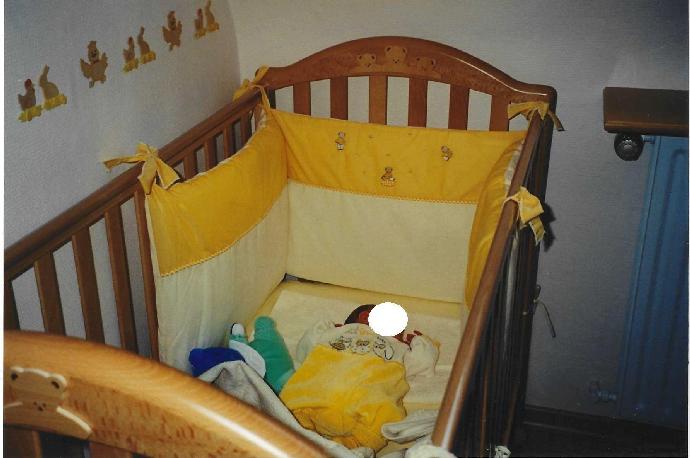 Lit bébé MIBB en hêtre - Italien - Etat impeccable
