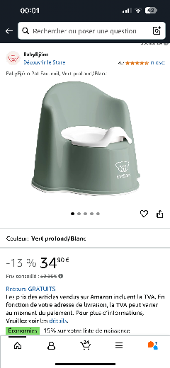 BabyBjörn Pot Fauteuil, Vert profond