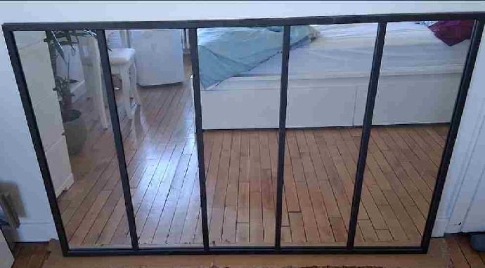 Miroir verrière noir excellent état 