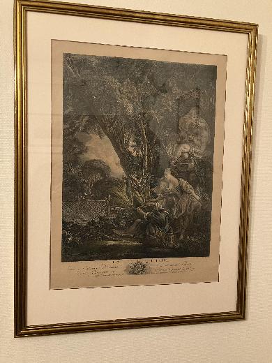 Paire de gravures françaises du XVIIIe siècle Chasse Peche